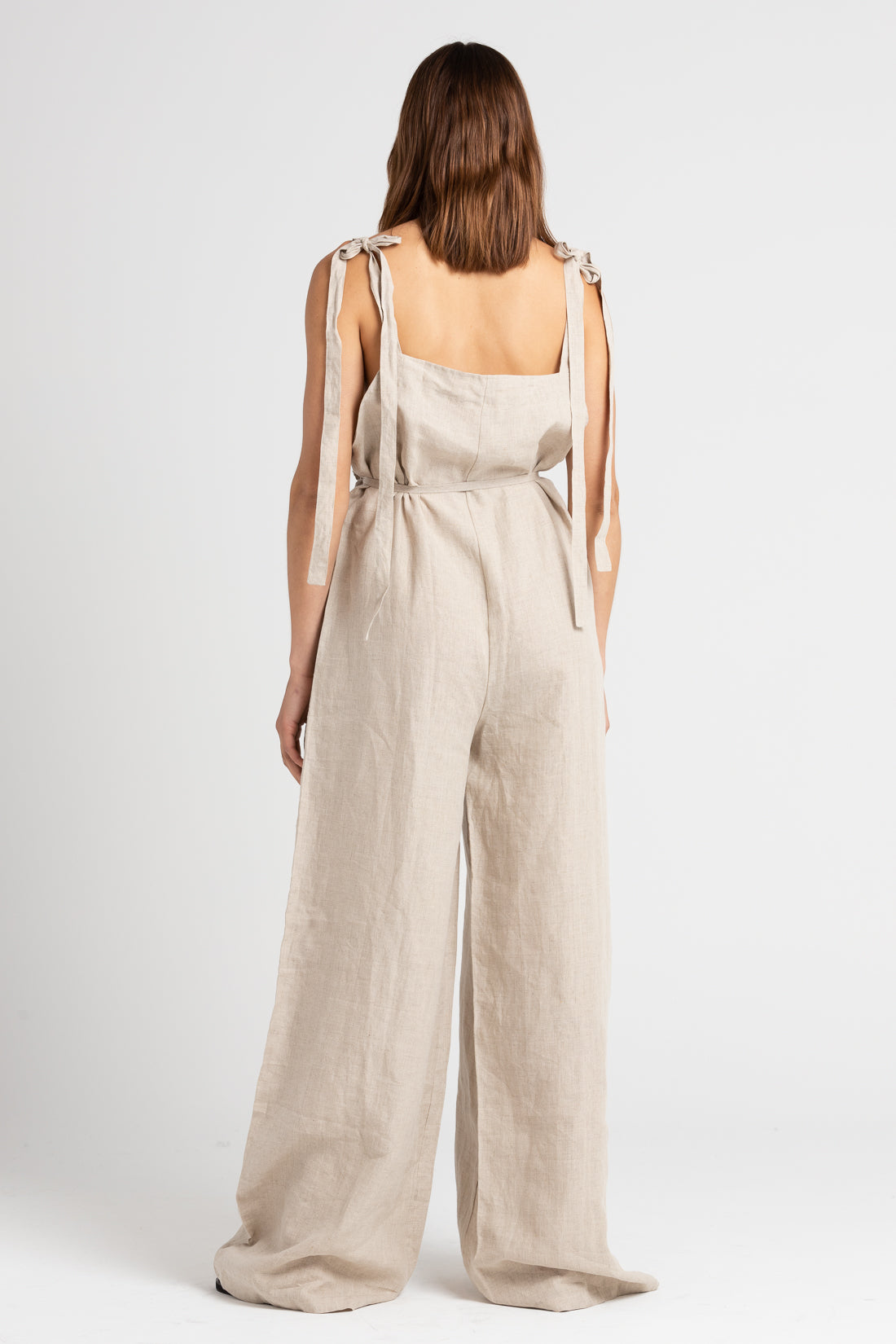 Sand Wilde Wide Leg Jumpsuit, Women's Linen Clothing, UNIKSPACE