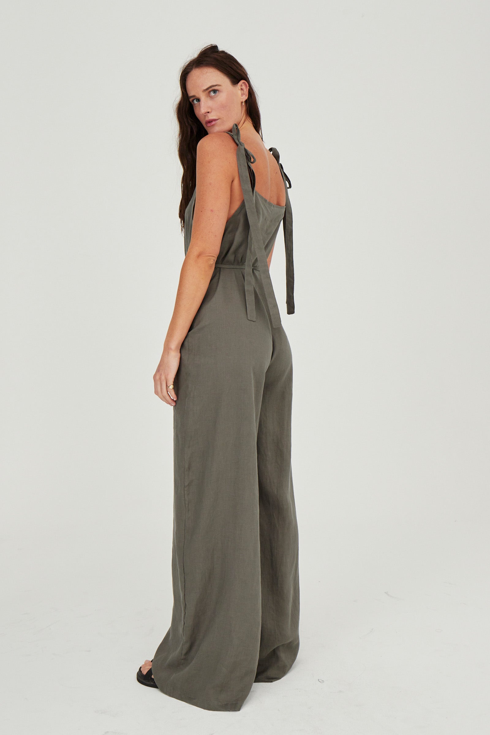 Wilde Linen Jumpsuit Smoke