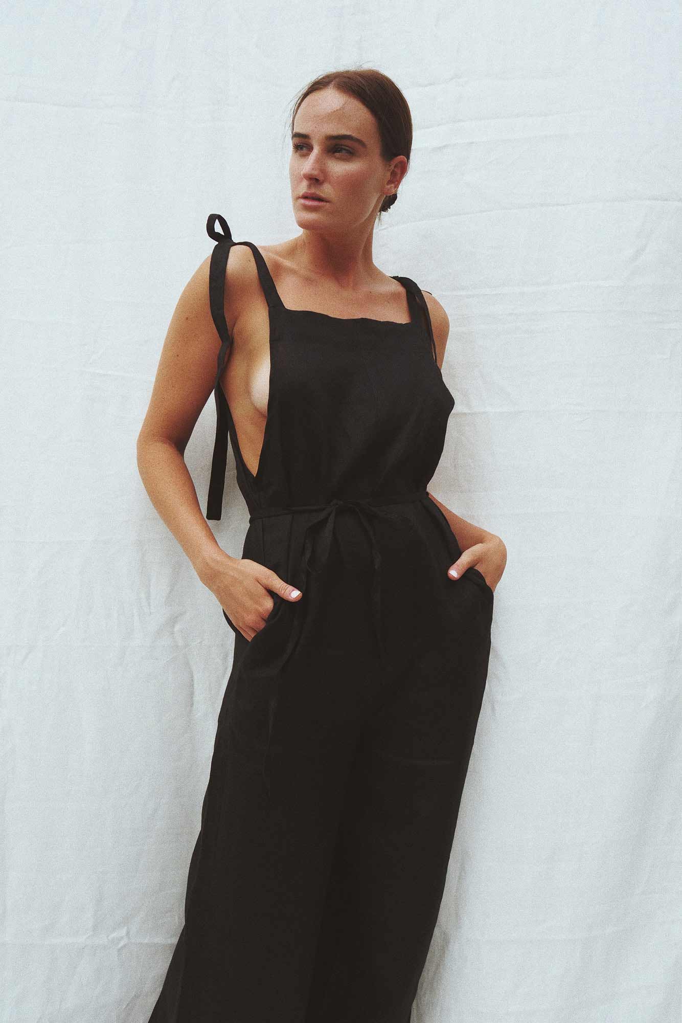 Wilde Linen Jumpsuit Black