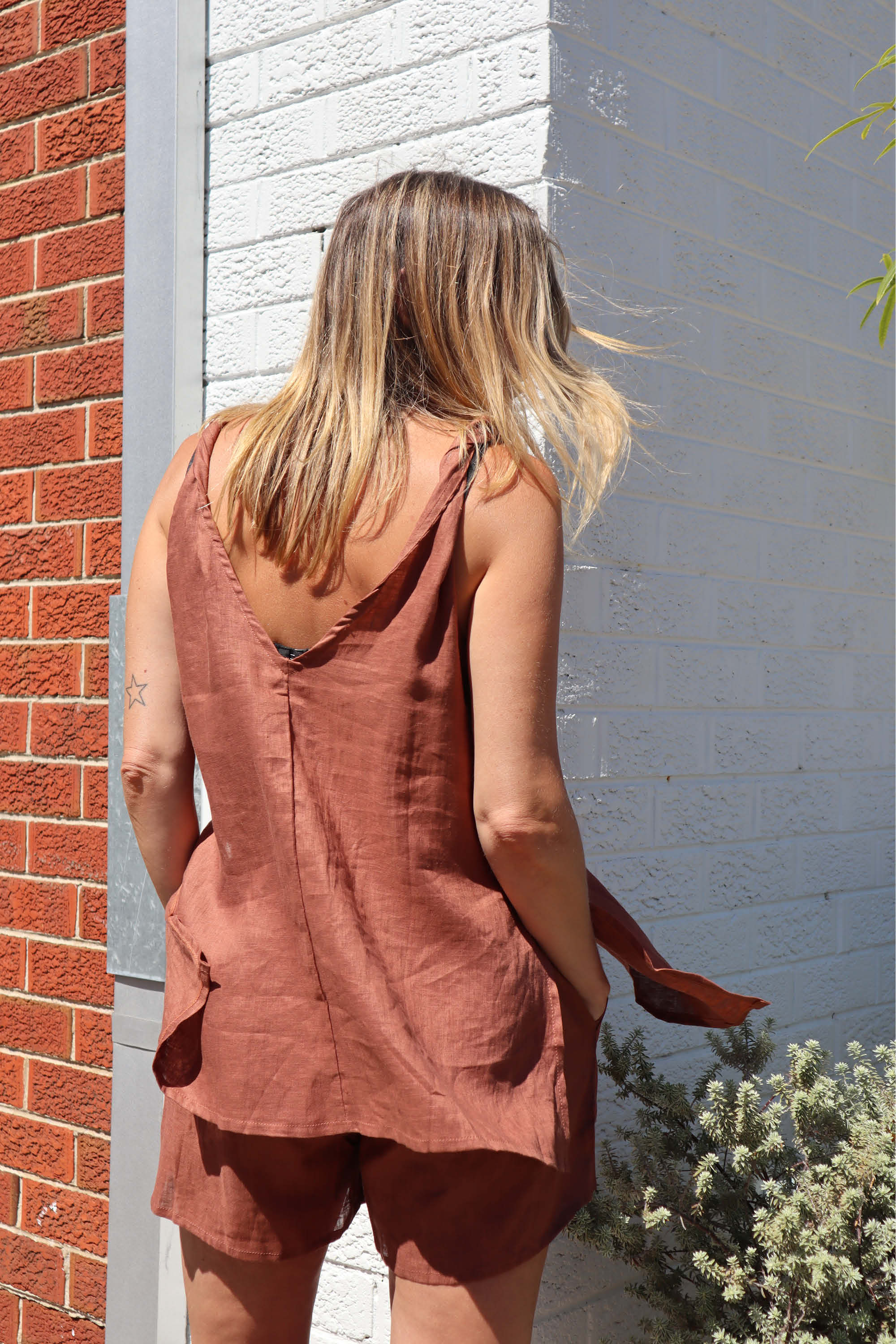 Cooper Linen Short Clay