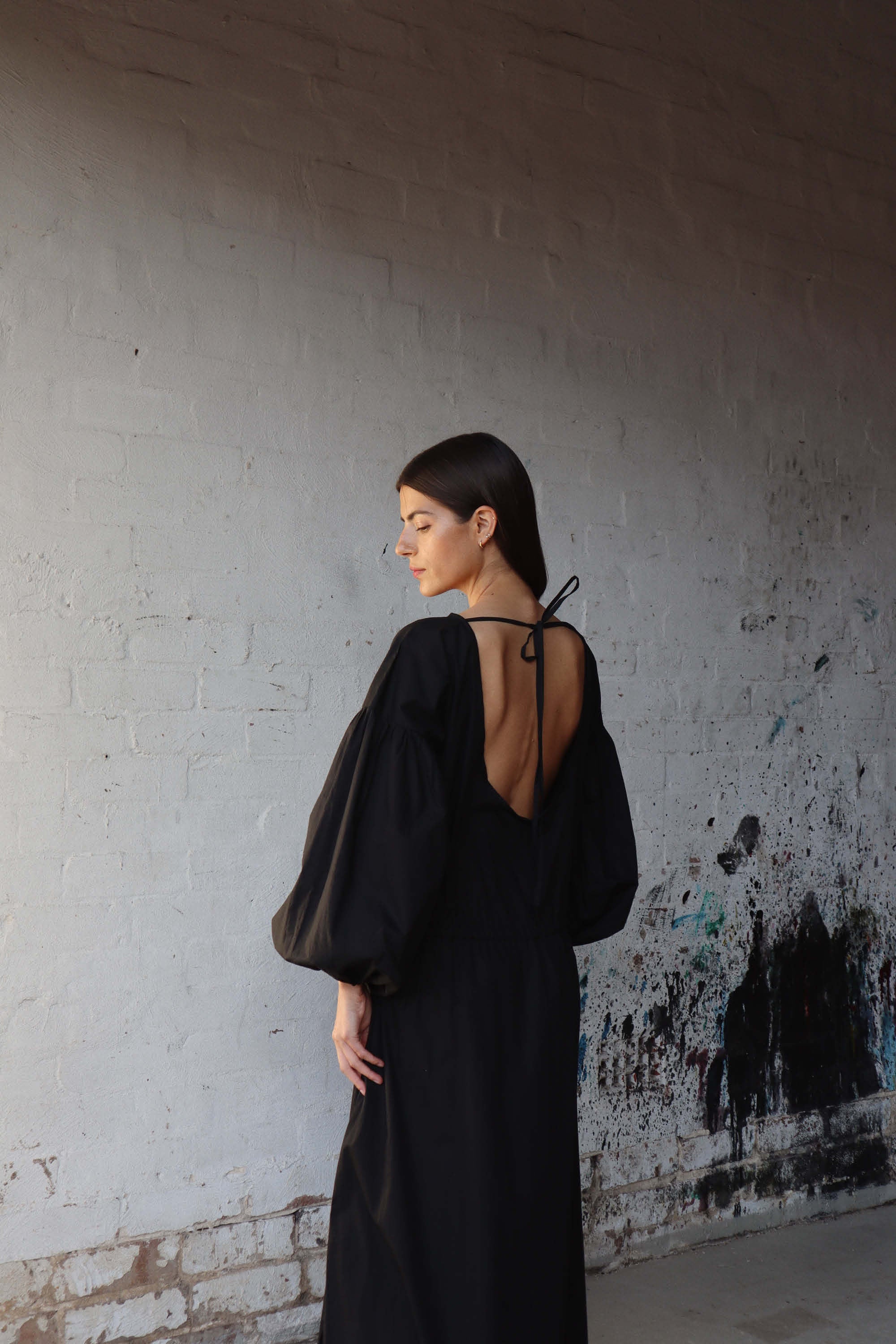 Black Kaspara Billowed Sleeve Maxi Dress, Women's Clothing, UNIKSPACE
