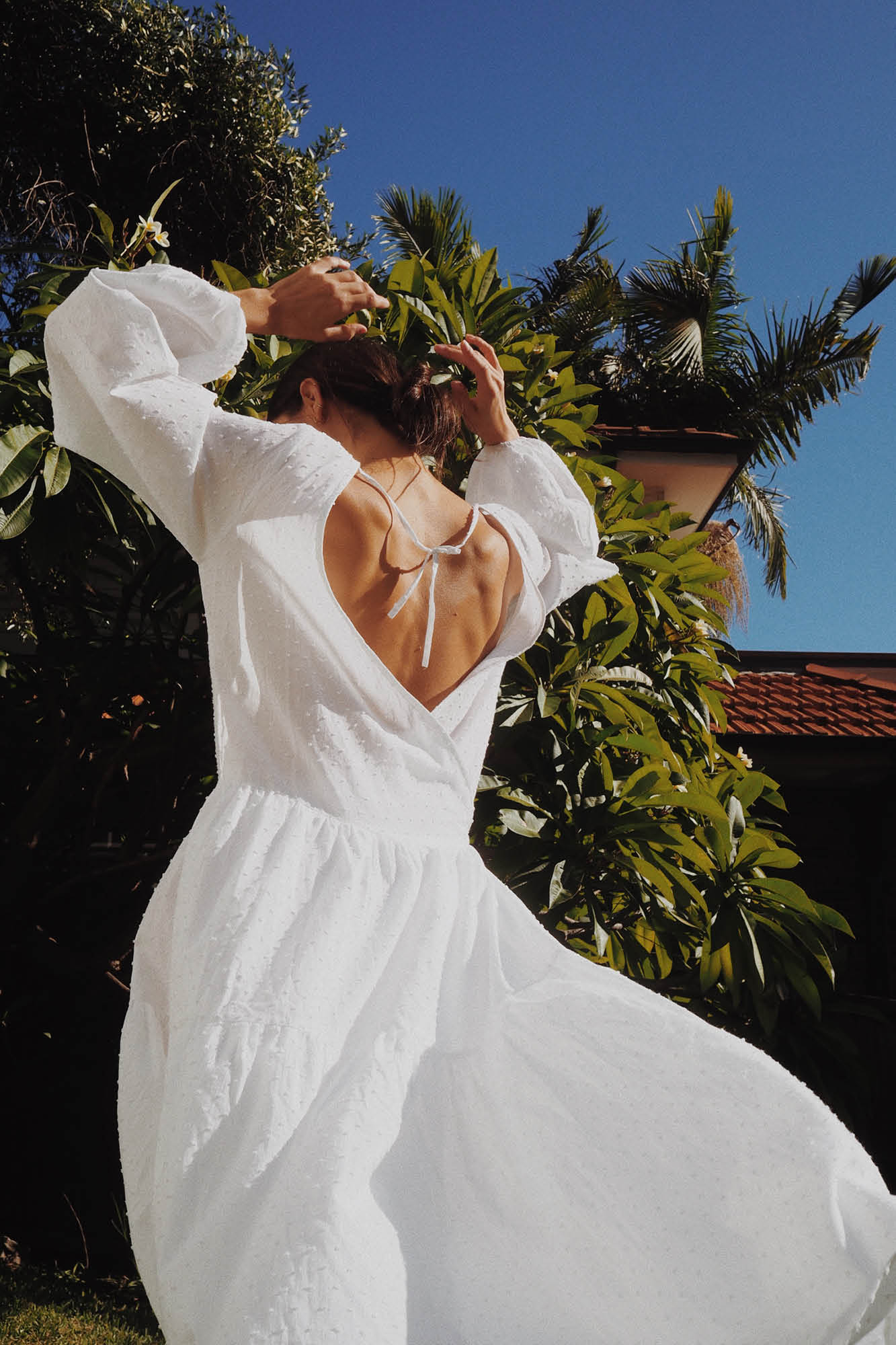 Natalie Wrap Dress White Polka Dot