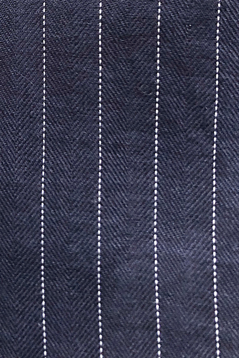 Wilde Linen Jumpsuit Navy Pinstripe