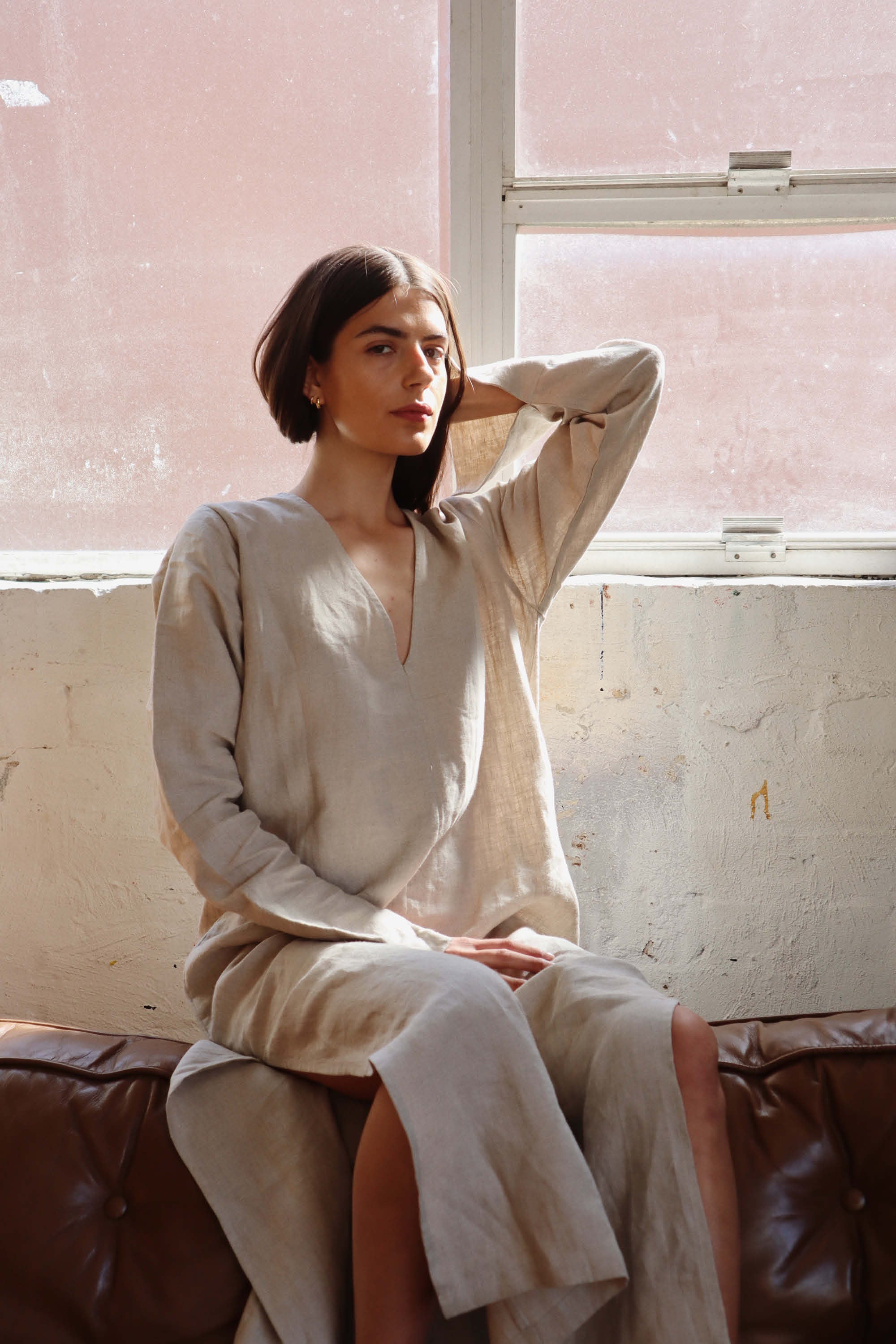 Ragna Linen Dress Sand