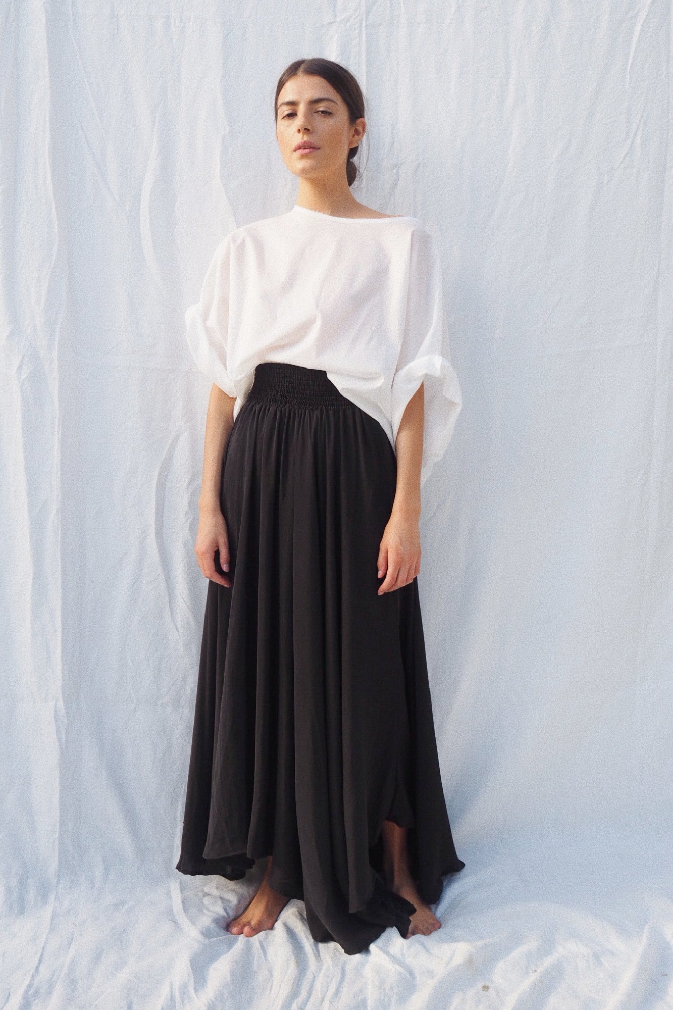 Ulla Silk Skirt Black